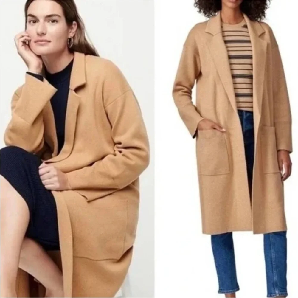 J.Crew Ella Open Front Long Sweater Blazer Womens Size 2XL